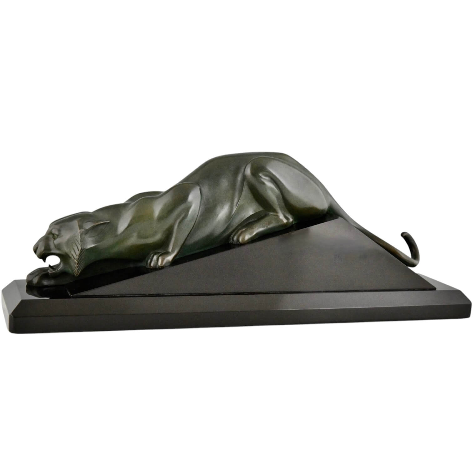 Georges Lavroff Art deco bronze panther sculpture - 1-Deconamic