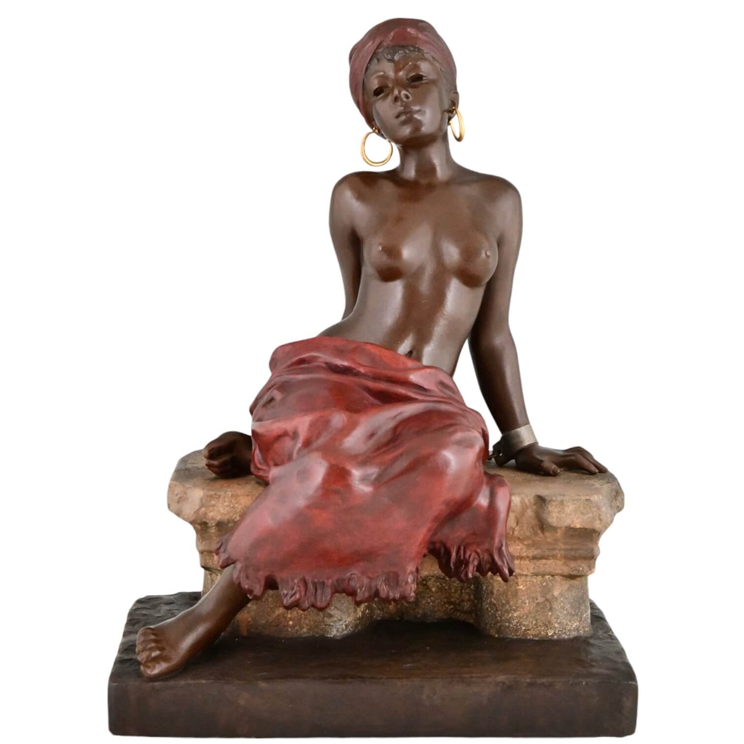 Villanis slave girl nude sculpture Art Nouveau - 1-Deconamic