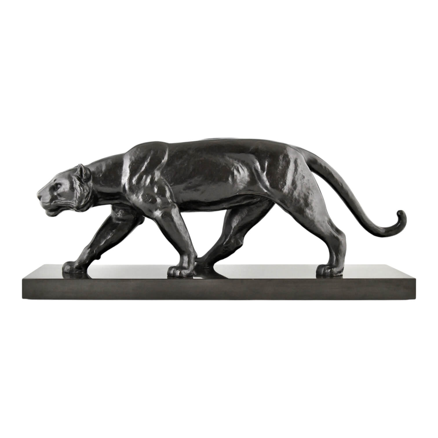 Art Deco bronze panther Ouline - 11-Deconamic